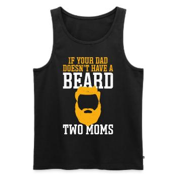 Beard Lover Bearded Man Dad If - Männer Premium Bio Tank Top - Schwarz - Vorne - Michal (187cm)