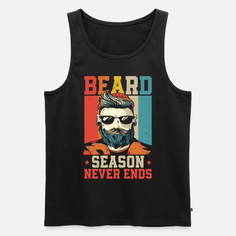 Beard Lover Bearded Man Beard - Männer Premium Bio Tank Top - Schwarz