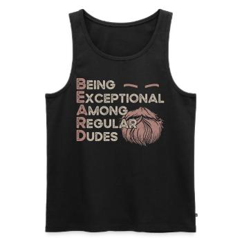 Beard Lover Bearded Man Ginger - Men's Premium Organic Tank Top - black - Front - AI Model Male 178 light (178cm)