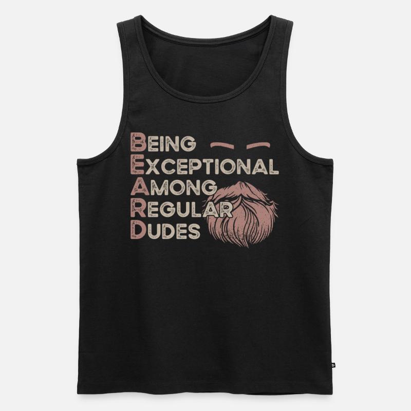 Beard Lover Bearded Man Ginger - Männer Premium Bio Tank Top - Schwarz