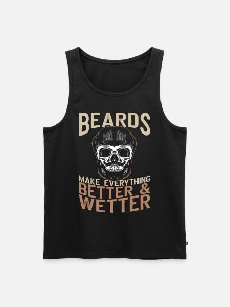 Beard Lover Bearded Man Beards - Men's Premium Organic Tank Top - black