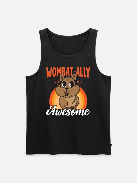 Wombat-allied Awesome Wombat Australian - Men's Premium Organic Tank Top - black