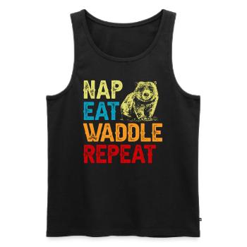Nap food waddle wombat owner - Men's Premium Organic Tank Top - black - Front - Michal (187cm)
