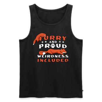 Fursona Fox Funny Furry Fandom Furries Fursuit - Männer Premium Bio Tank Top - Schwarz - Vorne - AI Model Male 178 light (178cm)