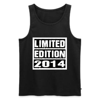 Edition Limitée 2014 Anniversaire 2014 Vintage Rétro - Débardeur bio Premium Homme - noir - Devant - Michal (187cm)