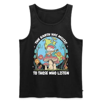 Hippie Gnome Mushrooms Retro 70s Groovy Hippy - Männer Premium Bio Tank Top - Schwarz - Vorne - Michal (187cm)