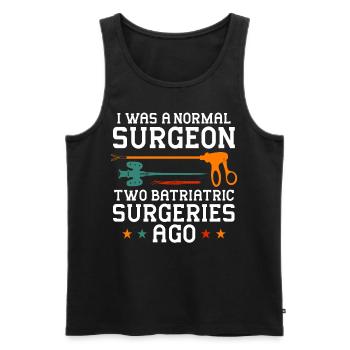 Funny stomach - Men's Premium Organic Tank Top - black - Front - Michal (187cm)
