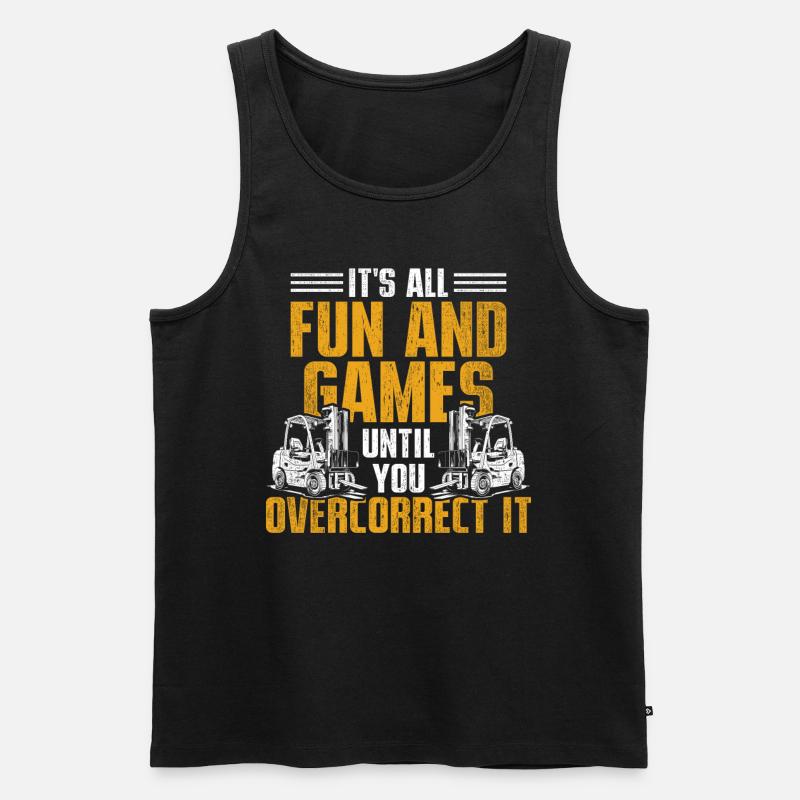 Gabelstaplerfahrer Staplerfahrer - Männer Premium Bio Tank Top - Schwarz
