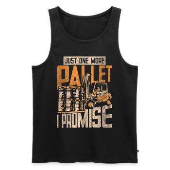 Forklift Driver Forklift Driver One More Pallet - Men's Premium Organic Tank Top - black - Front - AI Model Male 178 light (178cm)