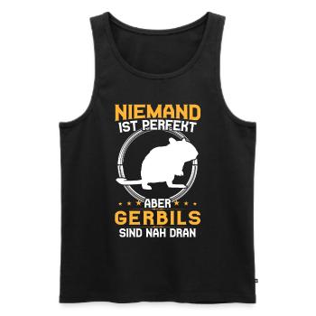 Rennmaus ist perfekt Nagetier Gerbil - Männer Premium Bio Tank Top - Schwarz - Vorne - Michal (187cm)