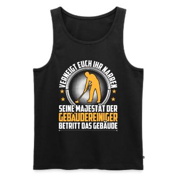 Gebäudereiniger verneigt euch Reinigungskraft - Männer Premium Bio Tank Top - Schwarz - Vorne - Michal (187cm)