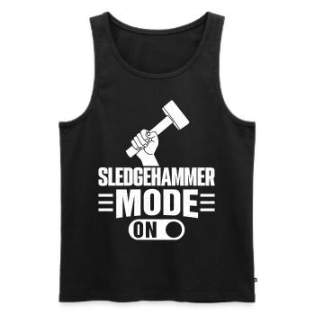 Fun day of house demolition - Men's Premium Organic Tank Top - black - Front - Michal (187cm)