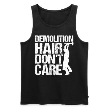 Fun day of house demolition - Men's Premium Organic Tank Top - black - Front - Michal (187cm)