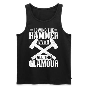 Fun day of house demolition - Men's Premium Organic Tank Top - black - Front - Michal (187cm)