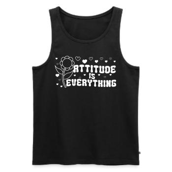 Attitude is Everything Inspirational Quote Hippie - Männer Premium Bio Tank Top - Schwarz - Vorne - Michal (187cm)