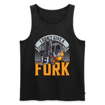Gabelstaplerfahrer I Don't Give A Fork - Männer Premium Bio Tank Top - Schwarz - Vorne - AI Model Male 178 light (178cm)