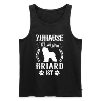 Briard ist mein Zuhause Berger de Brie - Männer Premium Bio Tank Top - Schwarz - Vorne - Michal (187cm)
