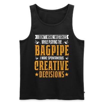 Bagpipes: Creative Choices - Men's Premium Organic Tank Top - black - Front - AI Model Male 178 light (178cm)