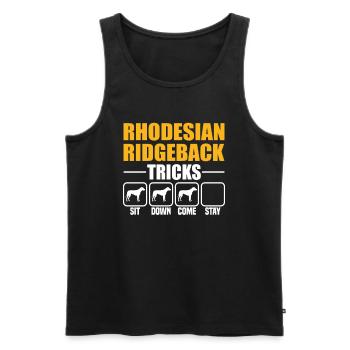 Astuces de Rhodesian Ridgeback - Débardeur bio Premium Homme - noir - Devant - Michal (187cm)