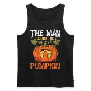 The Man Behind The Pumpkin - Men's Premium Organic Tank Top - black - Front - Michal (187cm)