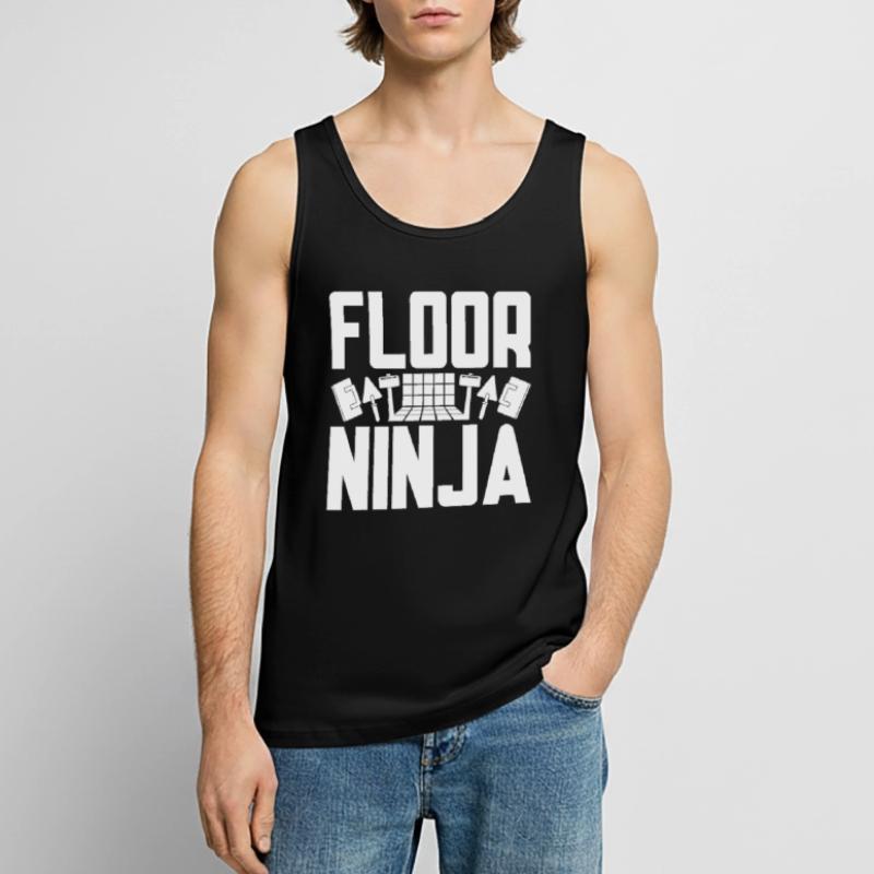Floor Layer Tile Layer Screed Layer Floor Ninja Men's Premium Organic Tank Top