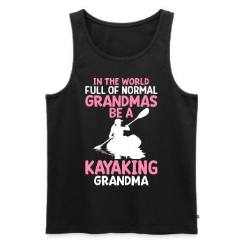 Kayak Granny Kayaker Granny - Débardeur bio Premium Homme - noir - Devant - Michal (187cm)