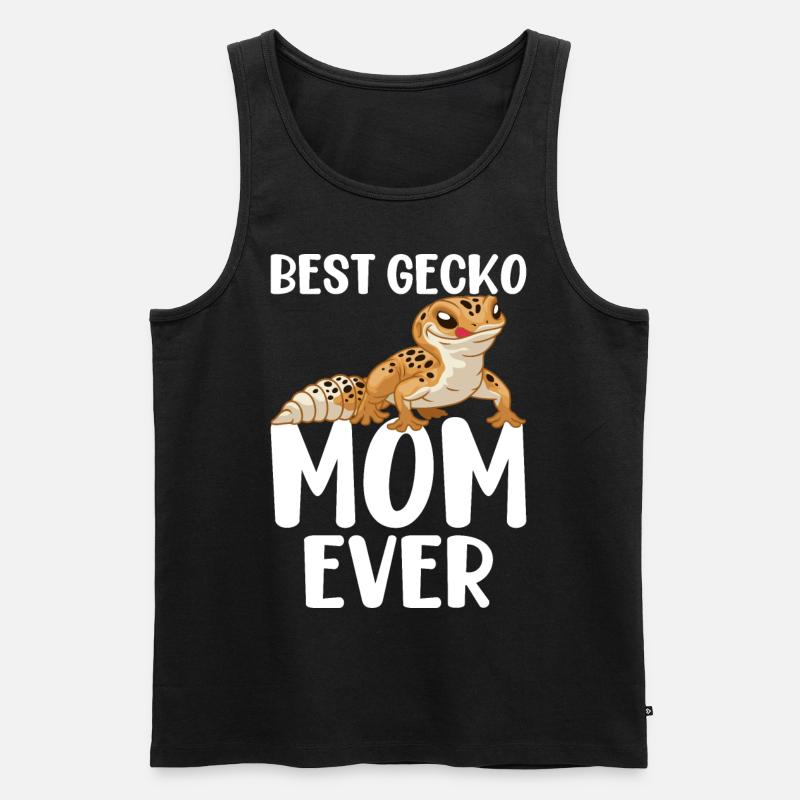 Leopard Eidechse Reptil - Männer Premium Bio Tank Top - Schwarz