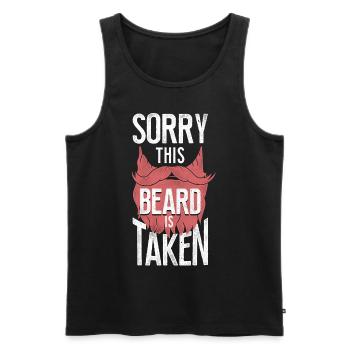 Beard Lover Bearded Man Sorry This - Men's Premium Organic Tank Top - black - Front - Michal (187cm)