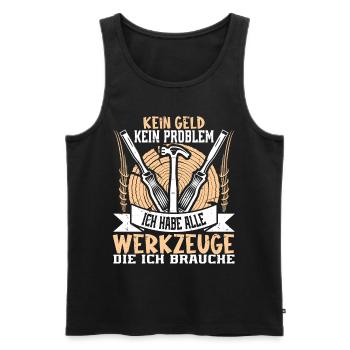 Holzschnitzer Holzschnitzerei - Männer Premium Bio Tank Top - Schwarz - Vorne - Michal (187cm)