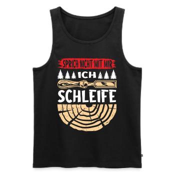 Holzschnitzer Holzschnitzerei - Männer Premium Bio Tank Top - Schwarz - Vorne - Michal (187cm)