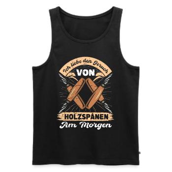Holzschnitzer Holzschnitzerei - Männer Premium Bio Tank Top - Schwarz - Vorne - Michal (187cm)