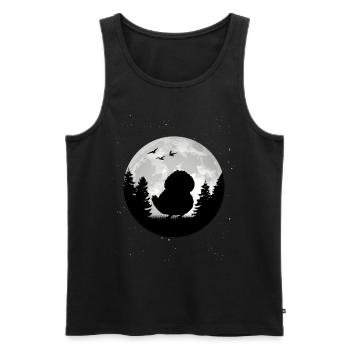 Kakapo Mond Nachtpapagei - Männer Premium Bio Tank Top - Schwarz - Vorne - Michal (187cm)