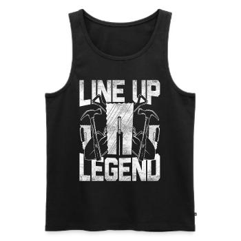 Floor Layer Tile Layer Line Up Legend - Men's Premium Organic Tank Top - black - Front - AI Model Male 178 light (178cm)