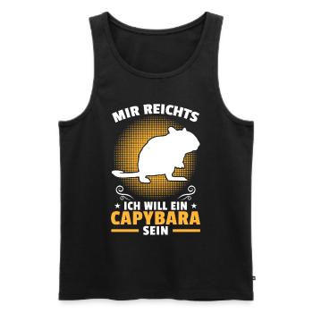 Will eine Rennmaus sein Nagetier Gerbil - Männer Premium Bio Tank Top - Schwarz - Vorne - Michal (187cm)