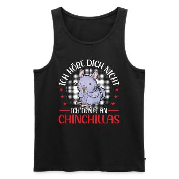 Denke an Chinchilla Nagetier Wollmaus - Männer Premium Bio Tank Top - Schwarz - Vorne - Michal (187cm)