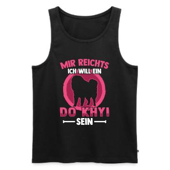 Will ein Do Khyi sein Tibetanische Dogge - Männer Premium Bio Tank Top - Schwarz - Vorne - Michal (187cm)