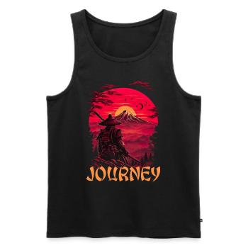 Journey Samurai Japan Kultur - Männer Premium Bio Tank Top - Schwarz - Vorne - AI Model Male 178 light (178cm)