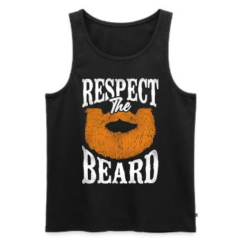 Beard Lover Bearded Man Ginger - Men's Premium Organic Tank Top - black - Front - AI Model Male 178 light (178cm)