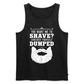 Amant de barbe Homme barbu que vous voulez - Débardeur bio Premium Homme - noir - Devant - Michal (187cm)