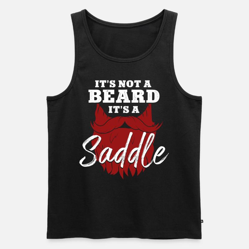 Beard Lover Bearded Man Ginger - Männer Premium Bio Tank Top - Schwarz