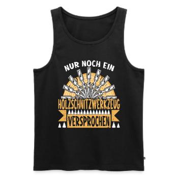 Holzschnitzer Holzschnitzerei - Männer Premium Bio Tank Top - Schwarz - Vorne - Michal (187cm)