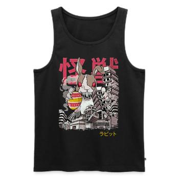 Kaiju Rabbit Japanese Anime Monster Easter Egg - Men's Premium Organic Tank Top - black - Front - Michal (187cm)
