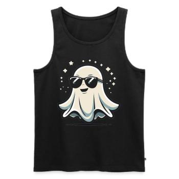 Gespenst mit Sonnenbrille - Männer Premium Bio Tank Top - Schwarz - Vorne - Michal (187cm)