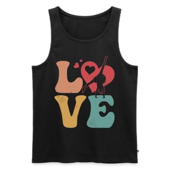 Cartwheel Cheerleader Cheerleading LOVE - Men's Premium Organic Tank Top - black - Front - Michal (187cm)