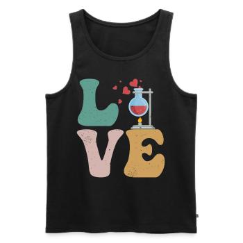Chemistry Chemist Science LOVE - Men's Premium Organic Tank Top - black - Front - Michal (187cm)
