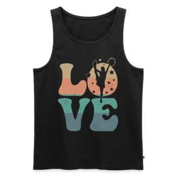 Cheerleader Cheerleading Cheer LOVE - Men's Premium Organic Tank Top - black - Front - Michal (187cm)