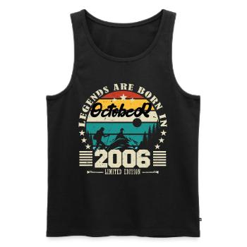 October 2006. October 2006 Birthday Gift. - Men's Premium Organic Tank Top - black - Front - Michal (187cm)