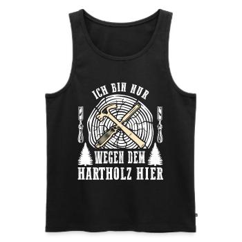 Holzschnitzer Holzschnitzerei - Männer Premium Bio Tank Top - Schwarz - Vorne - Michal (187cm)