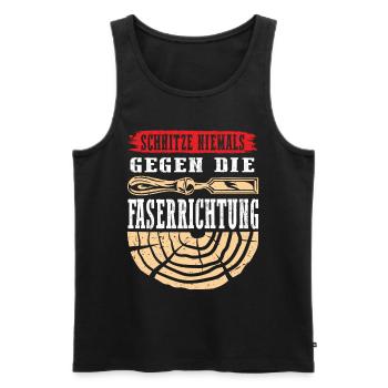 Holzschnitzer Holzschnitzerei - Männer Premium Bio Tank Top - Schwarz - Vorne - Michal (187cm)