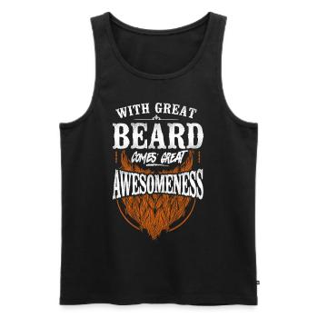 Beard Lover Bearded Man Ginger - Men's Premium Organic Tank Top - black - Front - AI Model Male 178 light (178cm)